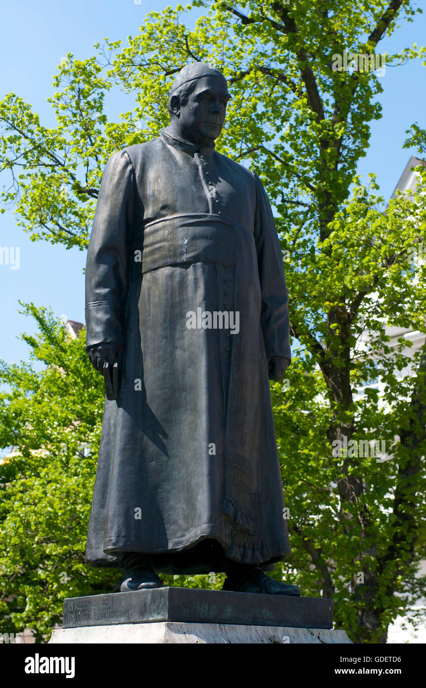 Statue of Kneipp  in Bad Woerishofen, Allgaeu, Bavaria, Germany Stock Photo