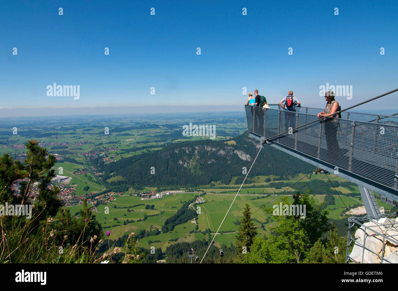 Observation platform near Pfronten, Allgaeu, Bavaria, Germany Stock Photo