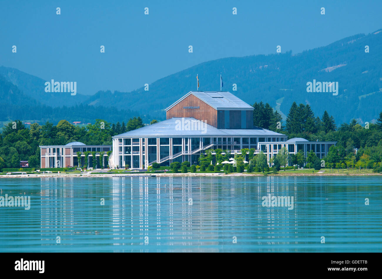 Musical Theatre at Lake Forggensee near Fuessen, Allgaeu, Bavaria, Germany Stock Photo