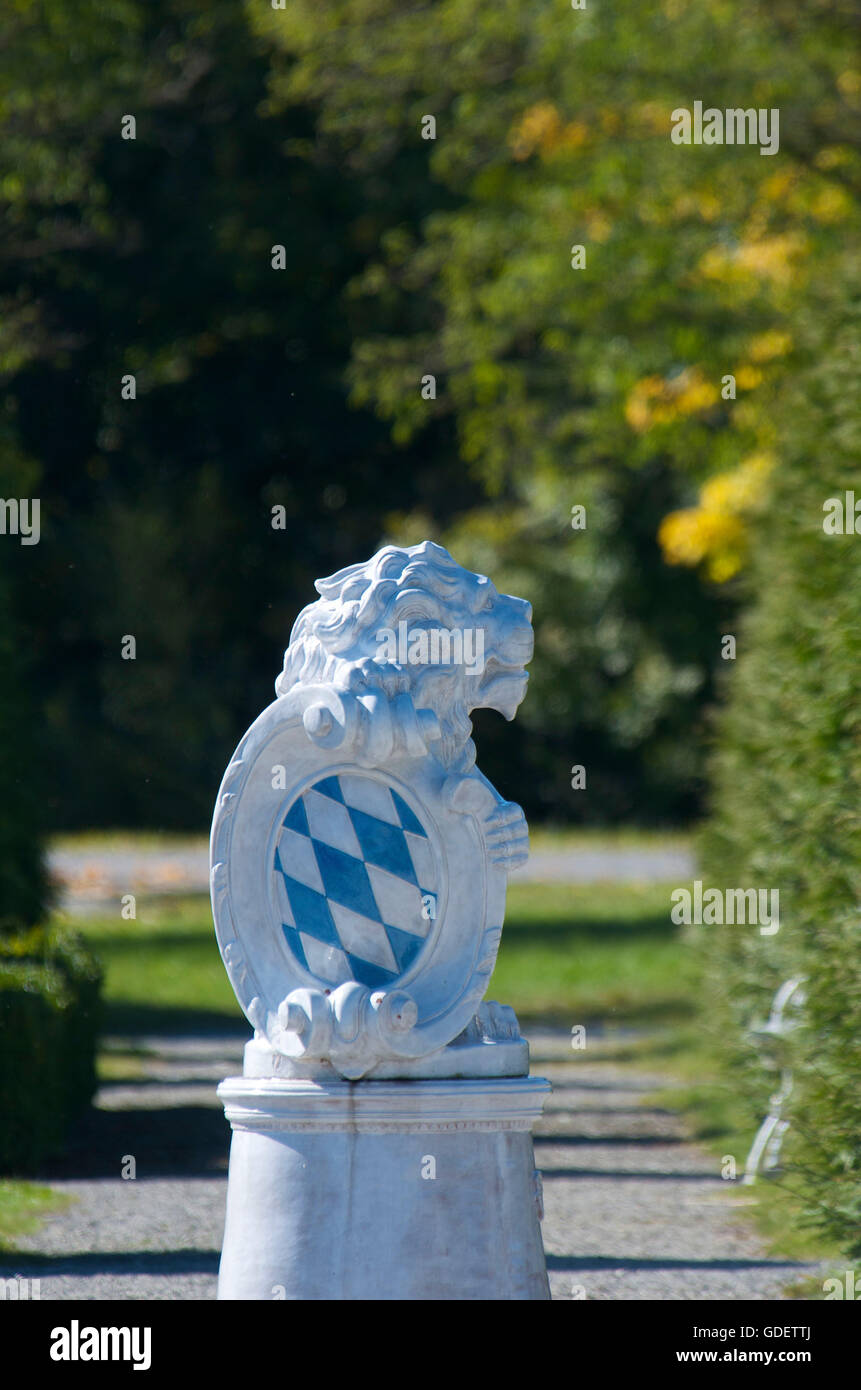 Symbolic Bavarian Lion, Allgaeu, Bavaria, Germany Stock Photo