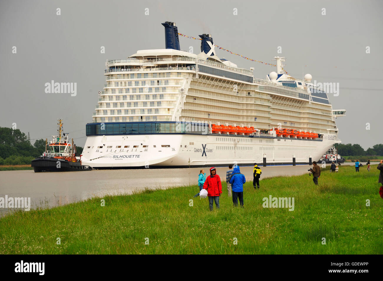 Cruise Ship, Meyer Werft, Papenburg, Lower Saxony, Germany Stock Photo