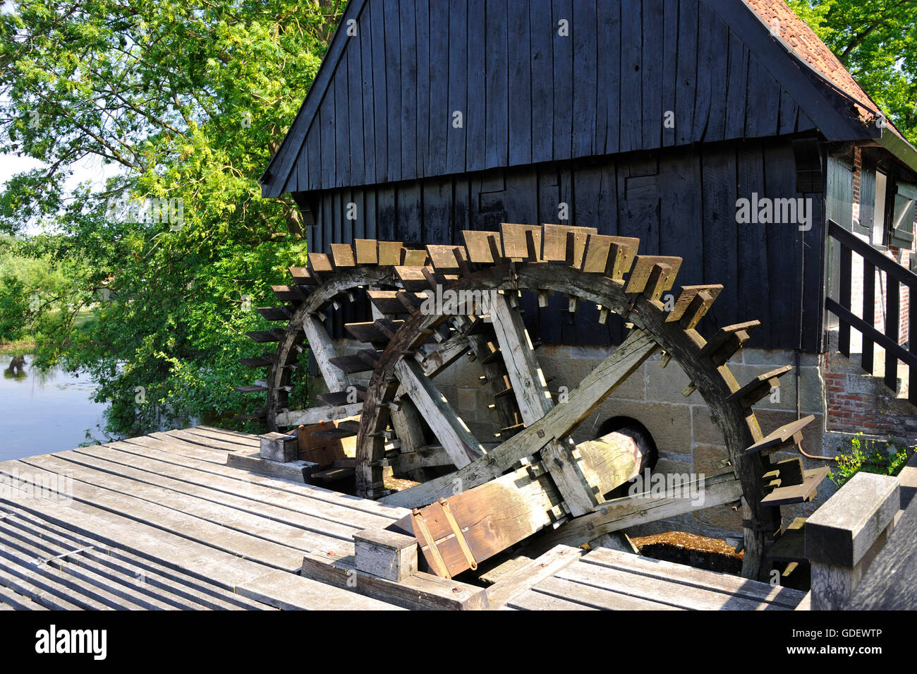 Watermill Herrlichkeit Lage, Lage, Lower Saxony, Germany Stock Photo