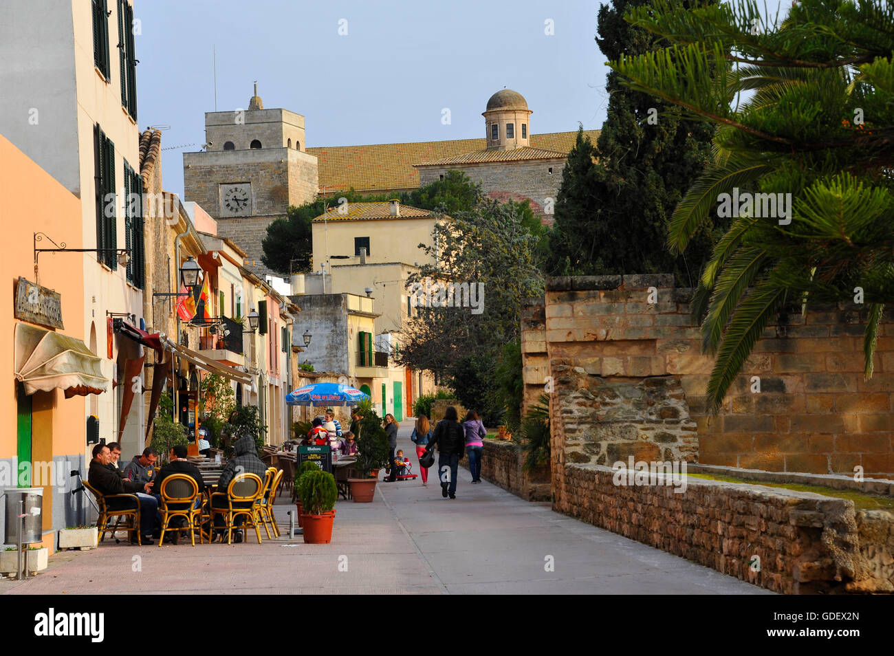 Oldtown, Alcudia, Mallorca, Spain Stock Photo
