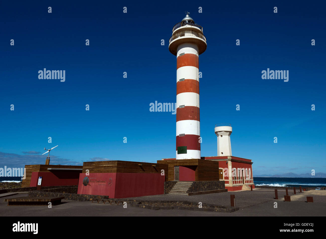 Fuerteventura, Canary Island, Spain, El Cotillo, Lighthouse, Faro de El Toston, Museo de la Pesca Tradicional Stock Photo