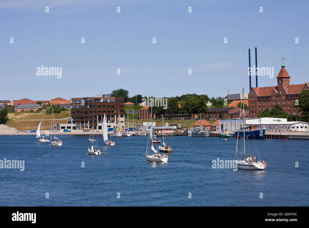 harbor entrance to port of Denmark, Europe Stock Photo Alamy