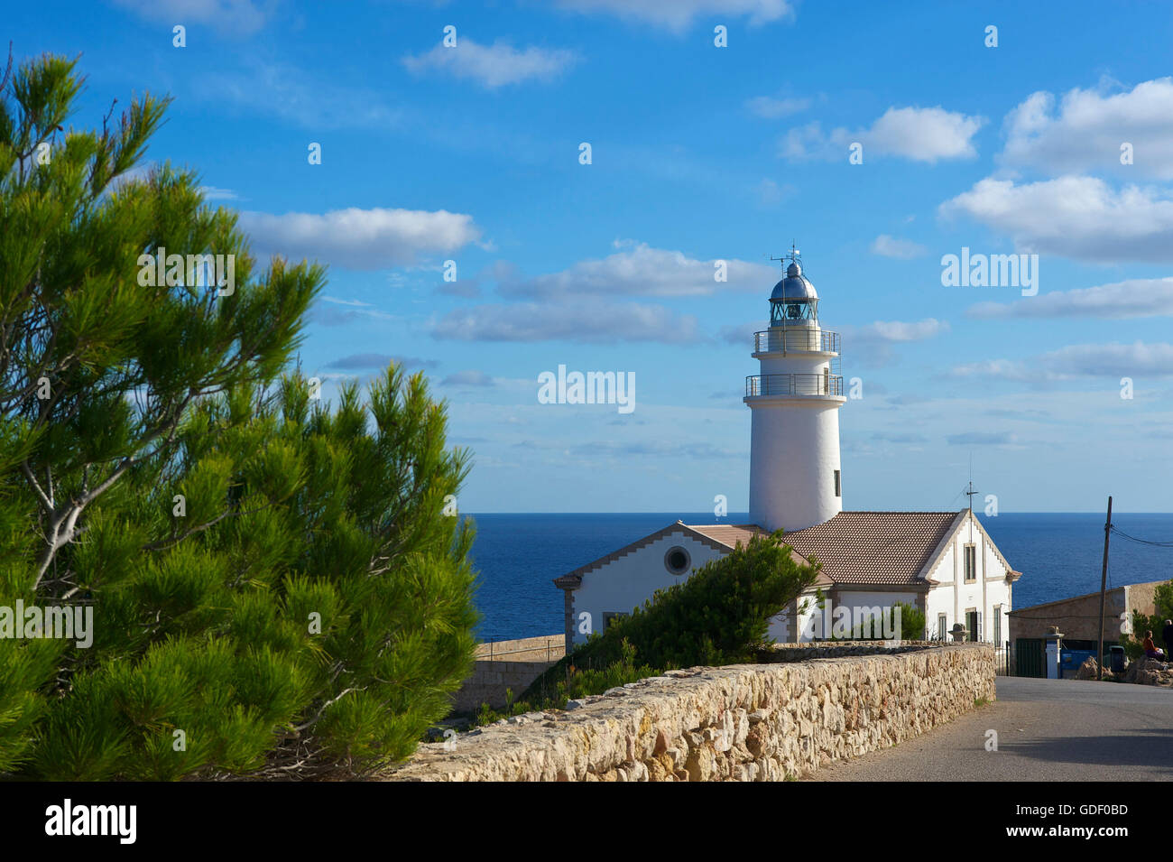 Lighthouse, Punta de Capdepera, Cala Rajada, Majorca, Balearics, Spain Stock Photo