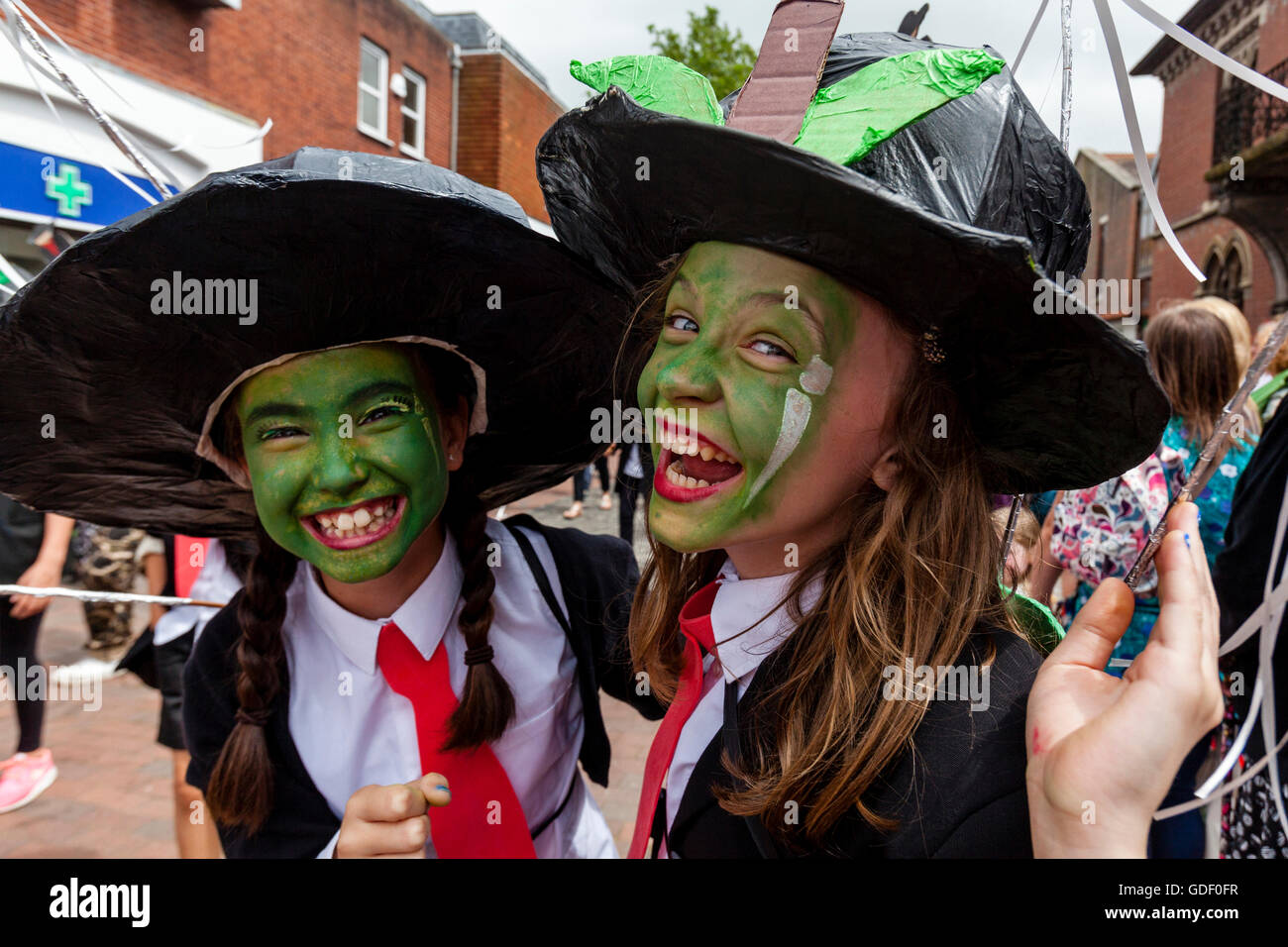 Two Girls In Costume Pose For A Photo During The Annual Lewes Schools ...