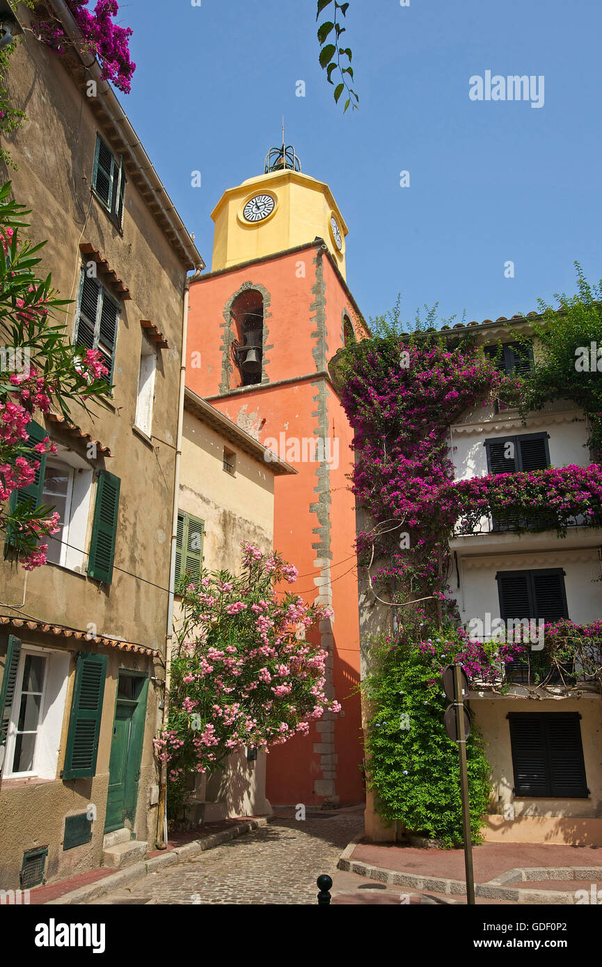 Old Town of Saint Tropez, Cote d'Azur, France Stock Photo