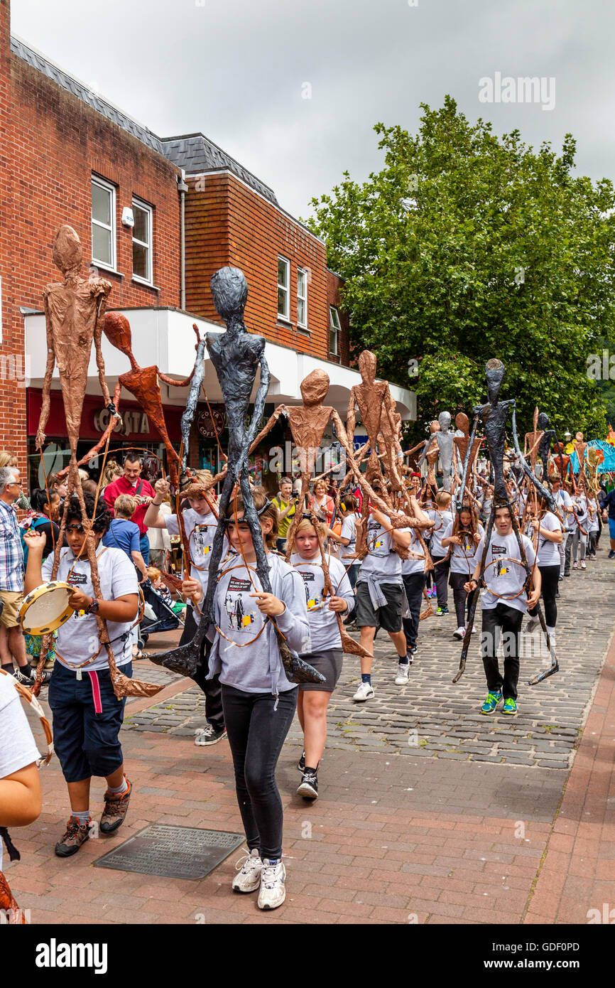 Local Schoolchildren Take Part In The Annual 'Moving On' Parade Through ...