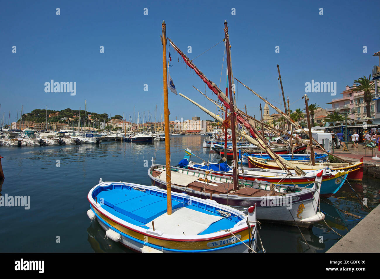 Port of Sanary-sur-Mer, Cote d'Azur, France Stock Photo - Alamy