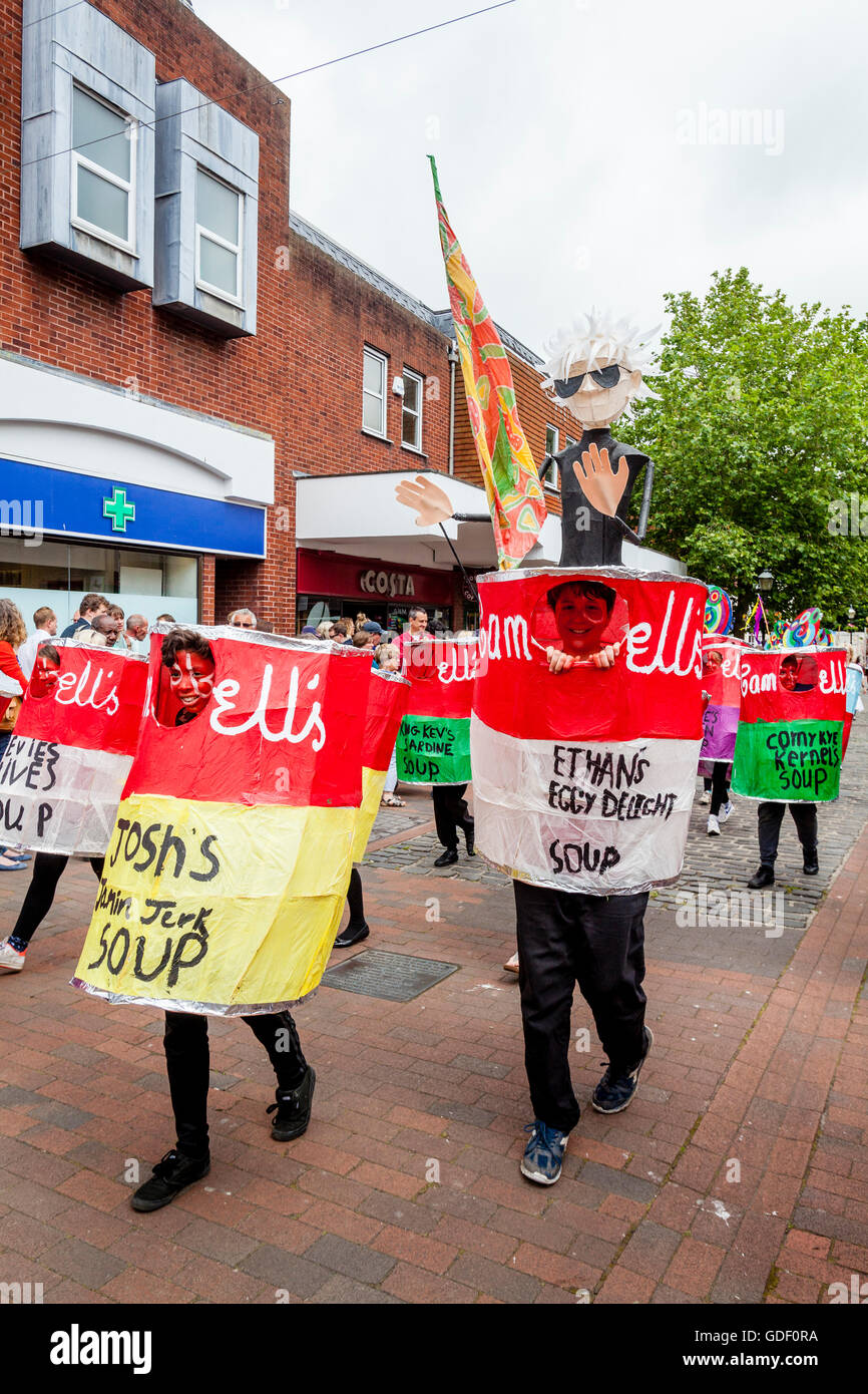 Local Schoolchildren Take Part In The Annual 'Moving On' Parade Through ...