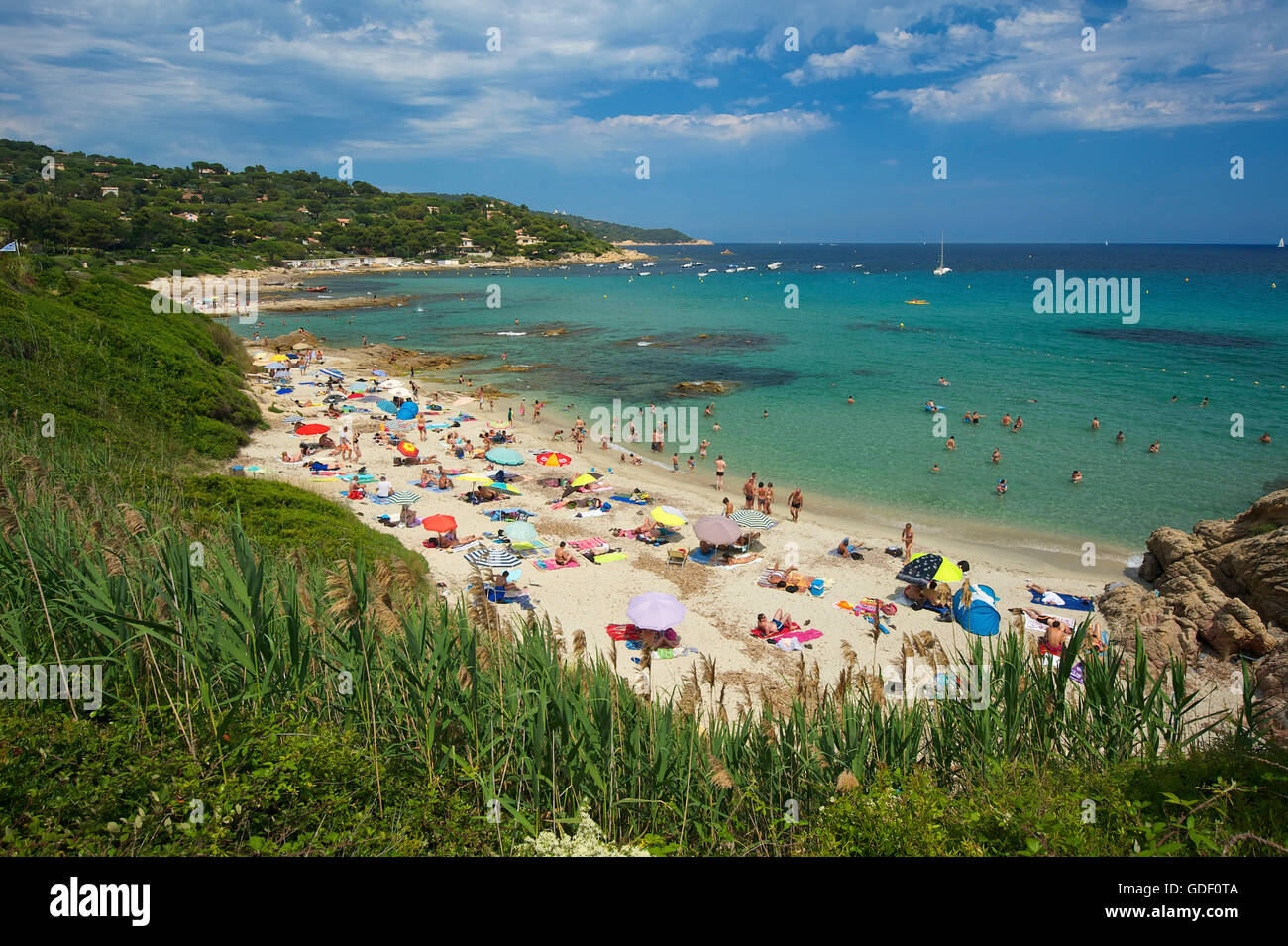 Escalet Beach near Saint Tropez, Cote d'Azur, France Stock Photo