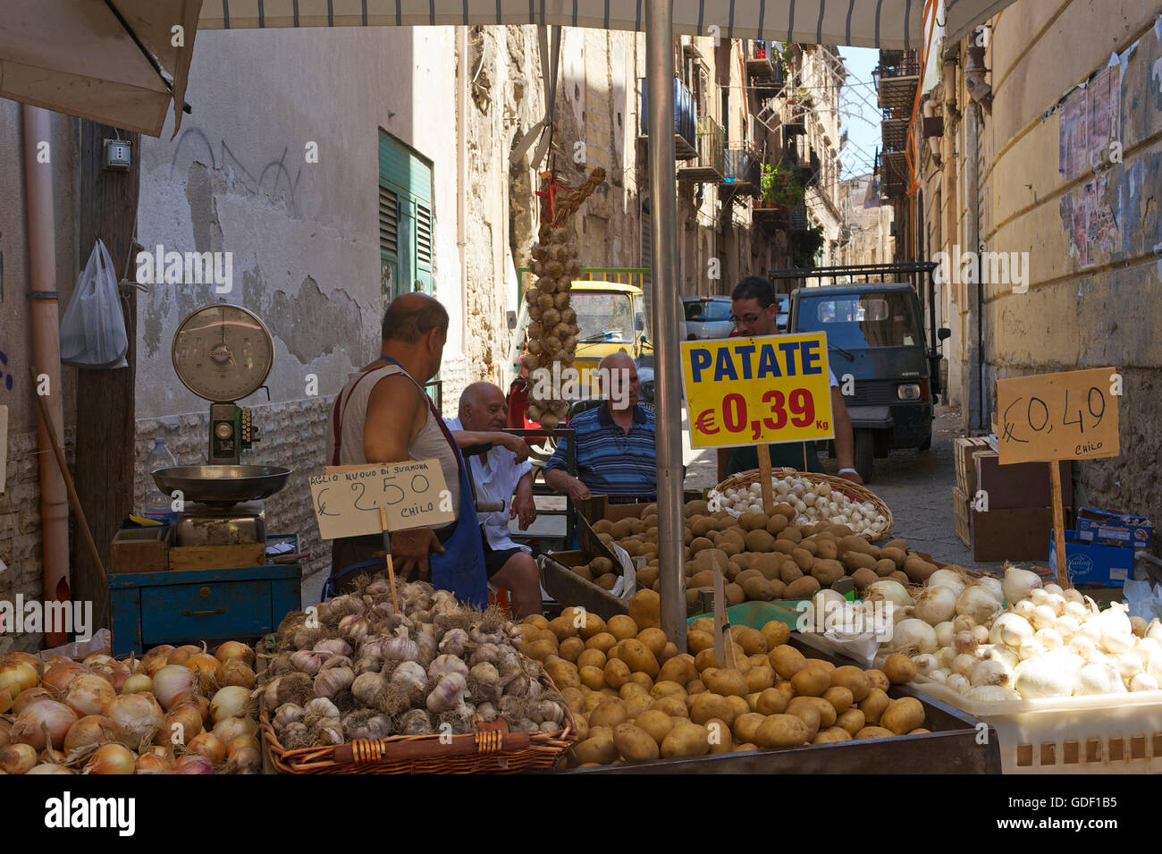 Market in Palermo, Sicily, Italy Stock Photo Alamy