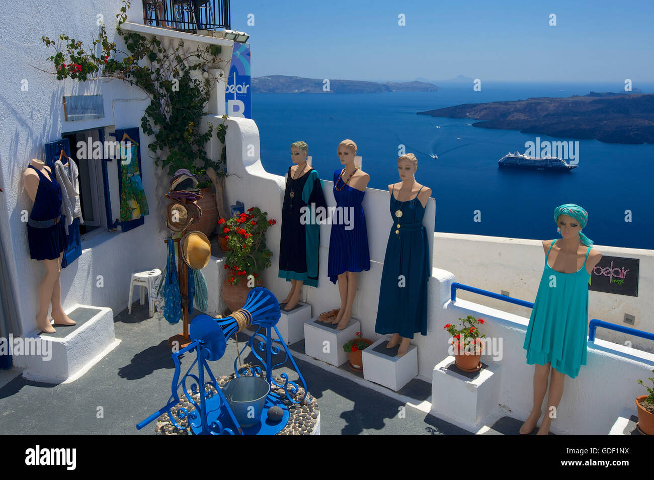 Shopping, Thira, Santorini, Cyclades, Greece Stock Photo Alamy