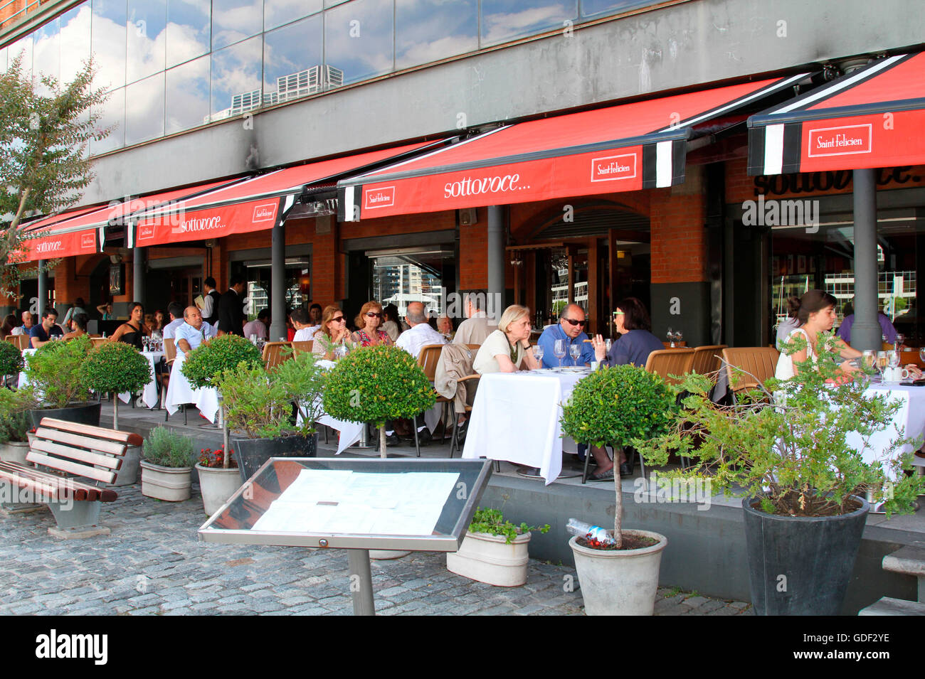 Port of Madero (Puerto Madero), Restaurant Sotto Voce, Buenos Aires,  Argentina Stock Photo - Alamy