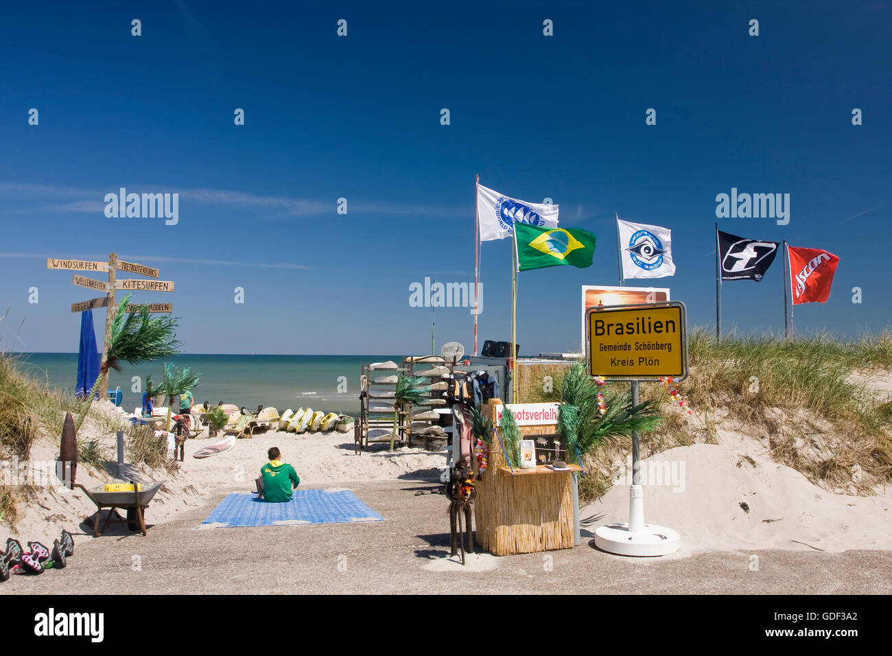 Schonberg beach, Watersports Brazil, Schleswig-Holstein, Germany / Schönberger Strand Stock Photo