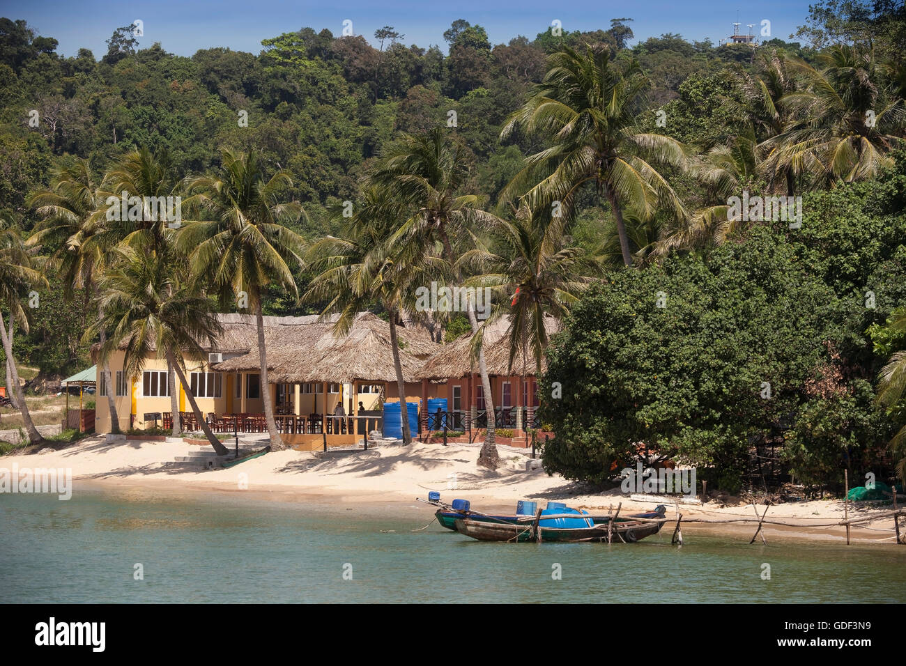 Small resort complex at beach, Bamboo Resort, Gian Dau, Phu Quoc Island