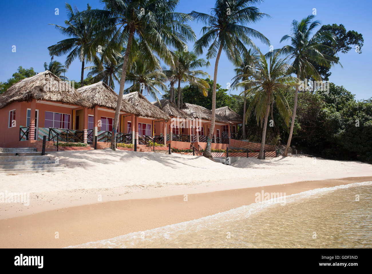 Small resort complex at beach, Bamboo Resort, Gian Dau, Phu Quoc Island, Vietnam Stock Photo Alamy