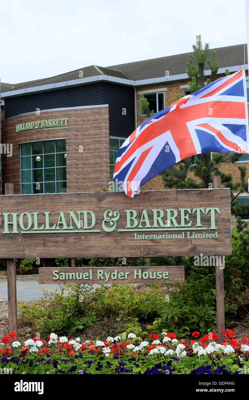 Holland and Barrett International headquarters in Nuneaton, Warwickshire. The health food retailer has stores worldwide Stock Photo