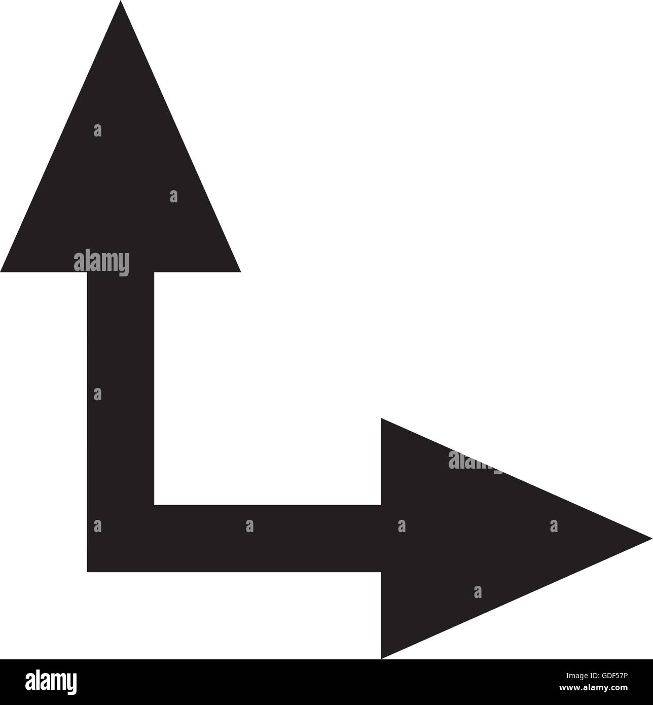 arrows pointing opposite ways icon Stock Vector Image & Art Alamy