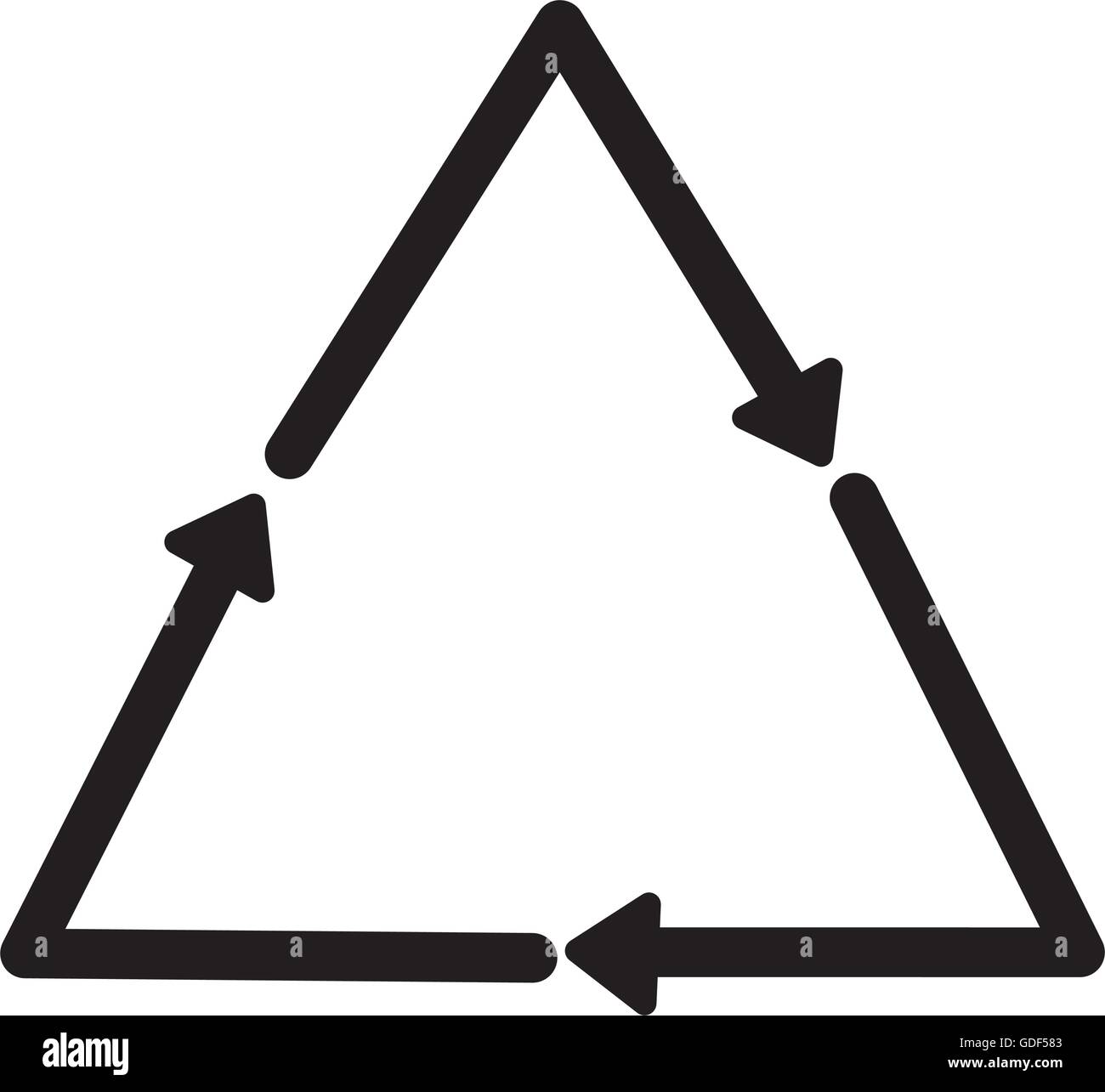 triangle arrows pointing icon Stock Vector Image & Art - Alamy