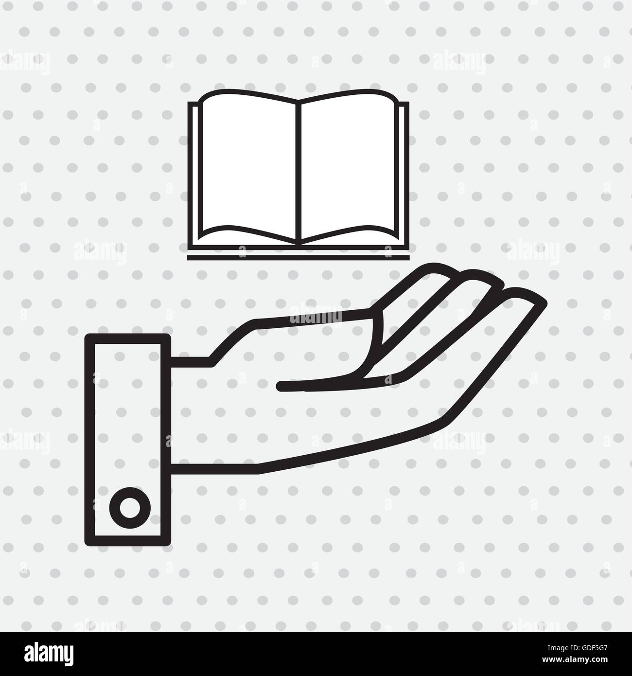 hand and book open isolated icon design Stock Vector Image & Art - Alamy