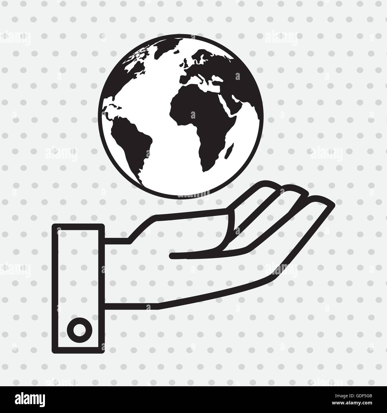 Shake hands world map Stock Vector Images - Alamy