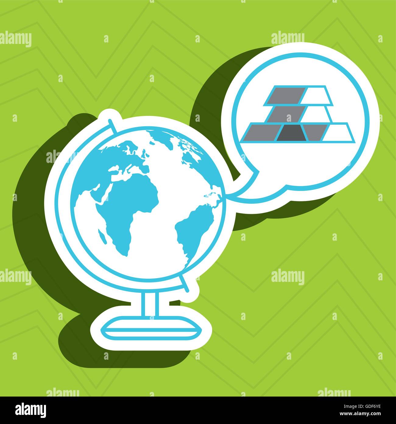 world map with bar gold isolated icon design Stock Vector Image & Art ...