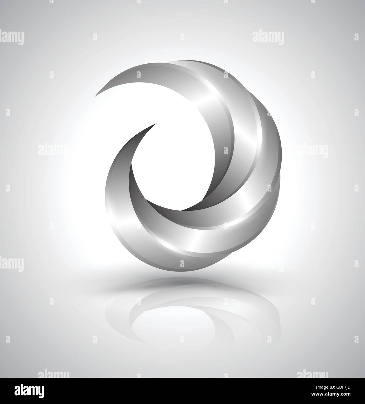 Vector graphic abstract silver swirl symbol. Vector illustration Stock ...