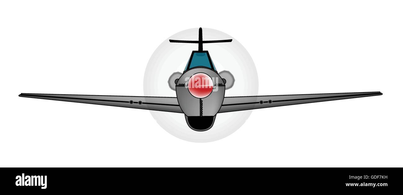 Early WWII fighter aircraft over a white background Stock Vector