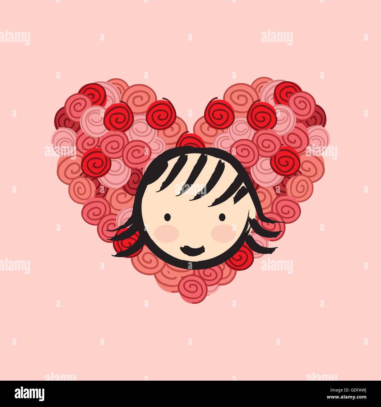flower heart rose Stock Vector Image & Art - Alamy