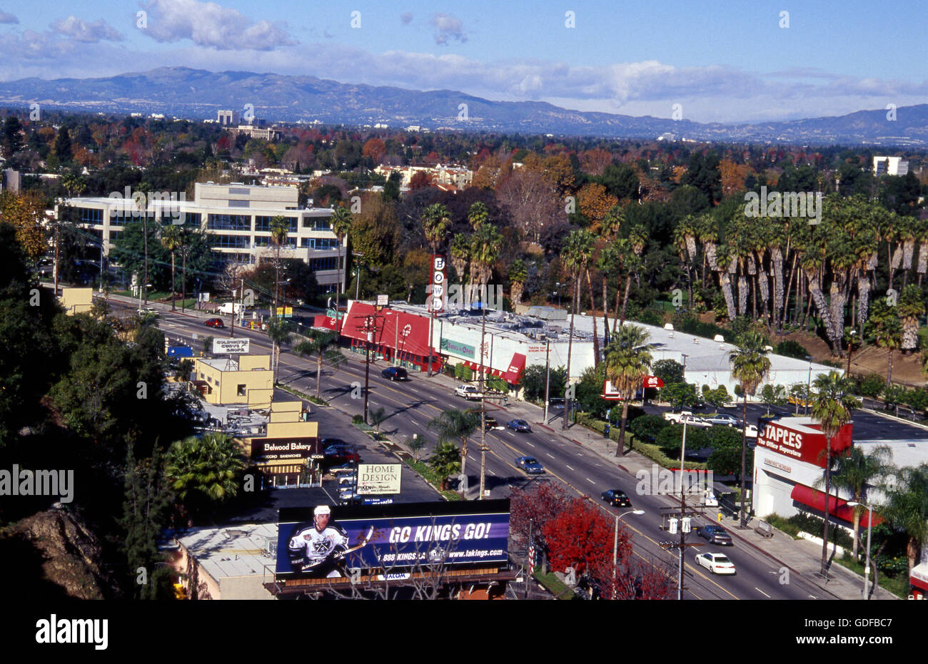Ventura Blvd. in Studio City in the San Fernando Valley circa late