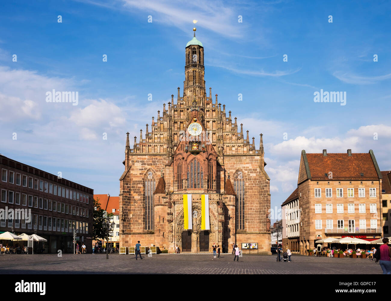 Frauenkirche, Church of Our Lady, Main Market, historic centre of Sebald, Nuremberg, Middle Franconia, Franconia, Bavaria Stock Photo
