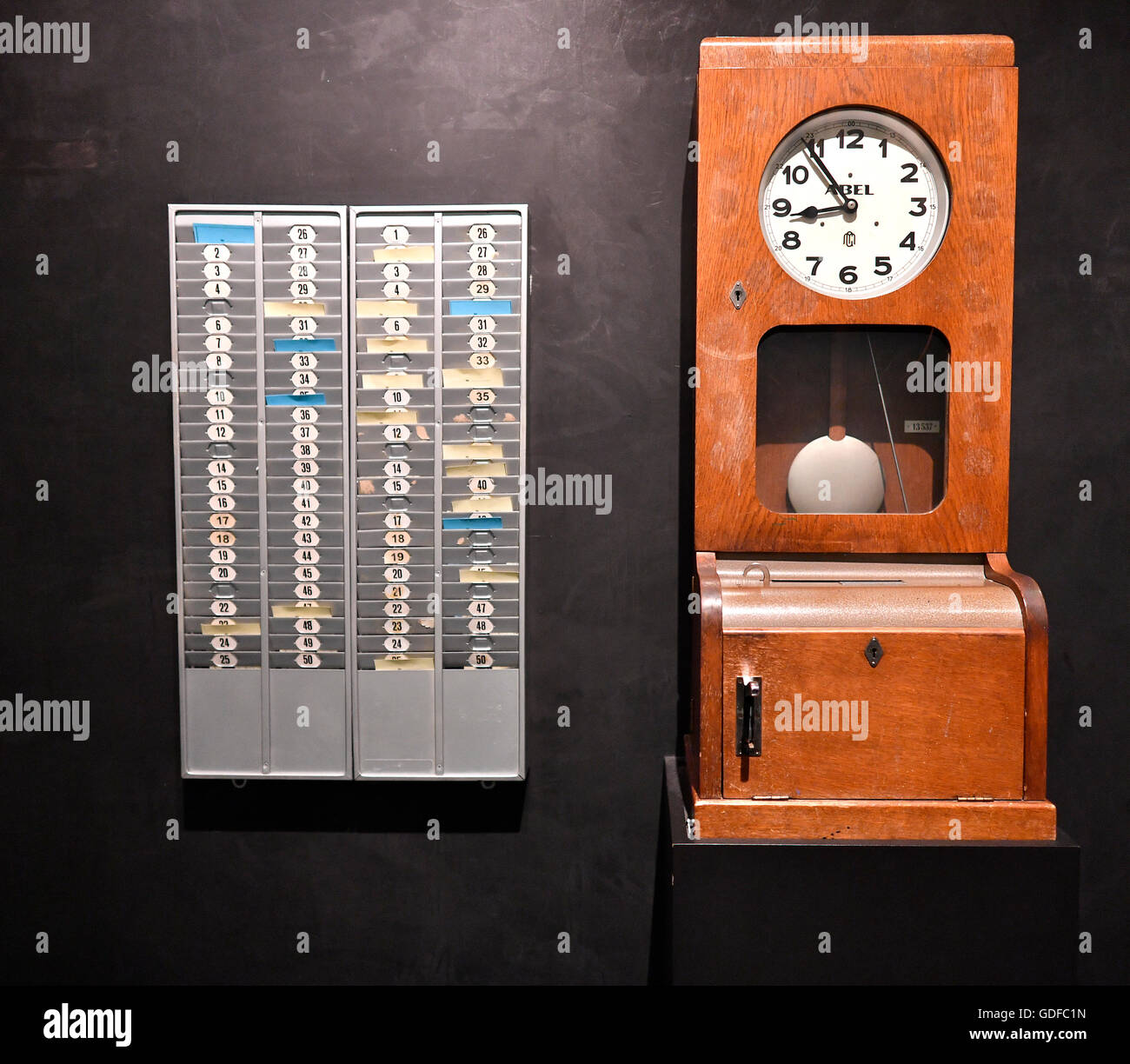 Time clock, timer, exhibit, museum, "The Story of Berlin", Berlin