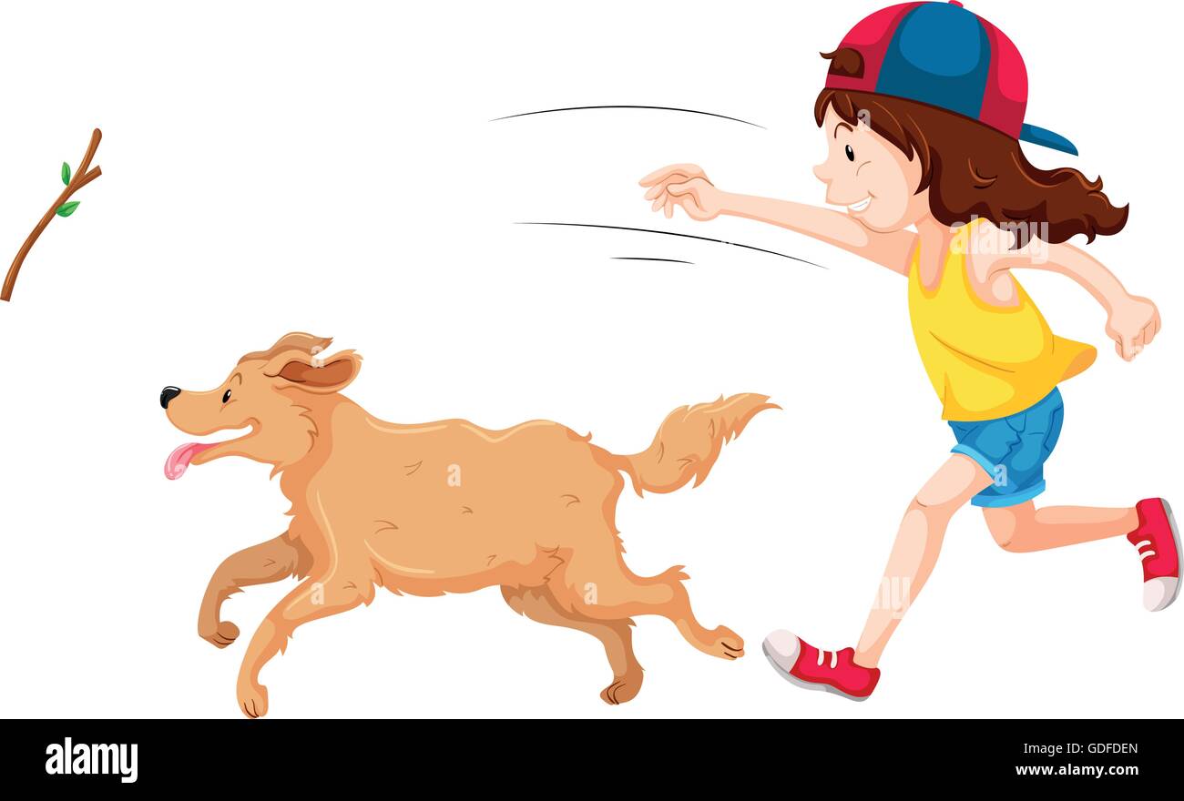 Throwing stick for dog Stock Vector Images Alamy