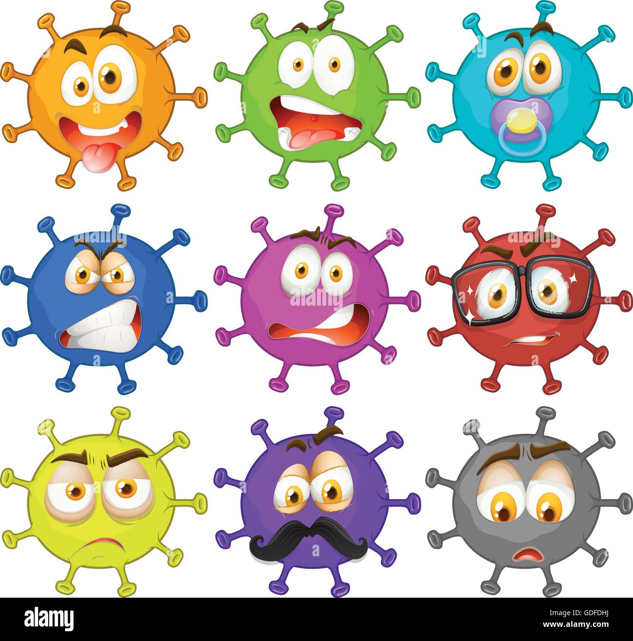 Facial expressions series Stock Vector Images - Alamy