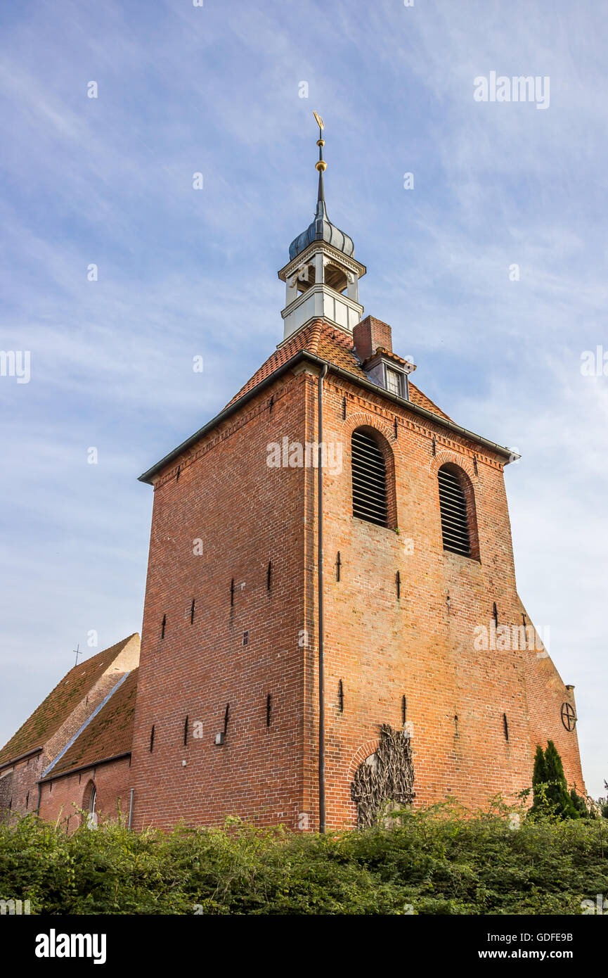 Tower of the St. Antonius church of Petkum, Germany Stock Photo