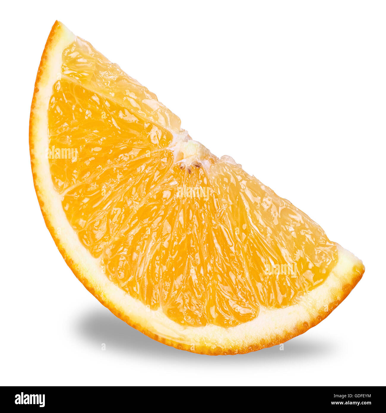 Slice of fresh orange isolated on white background Stock Photo - Alamy