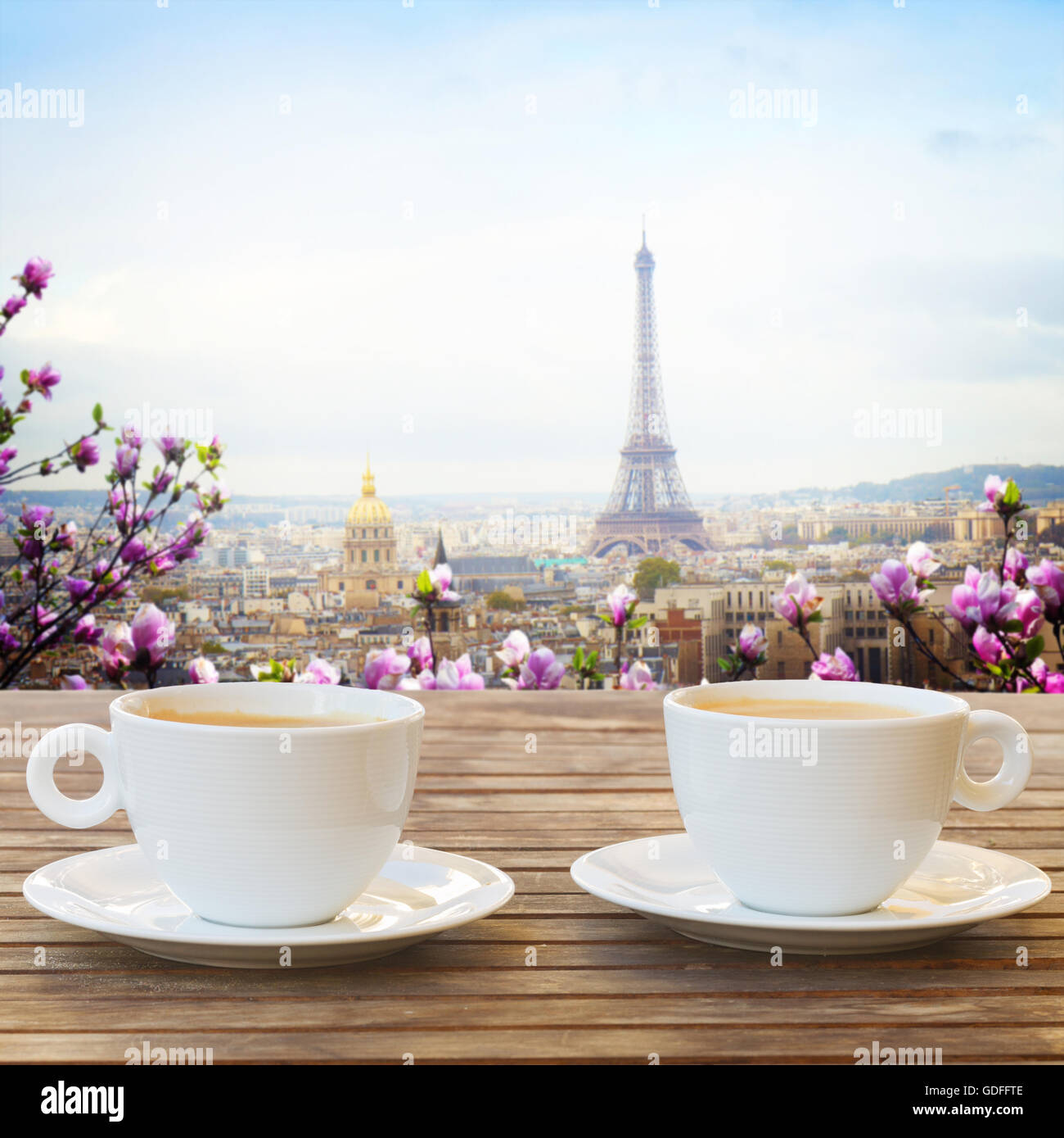 cup of coffee in Paris Stock Photo