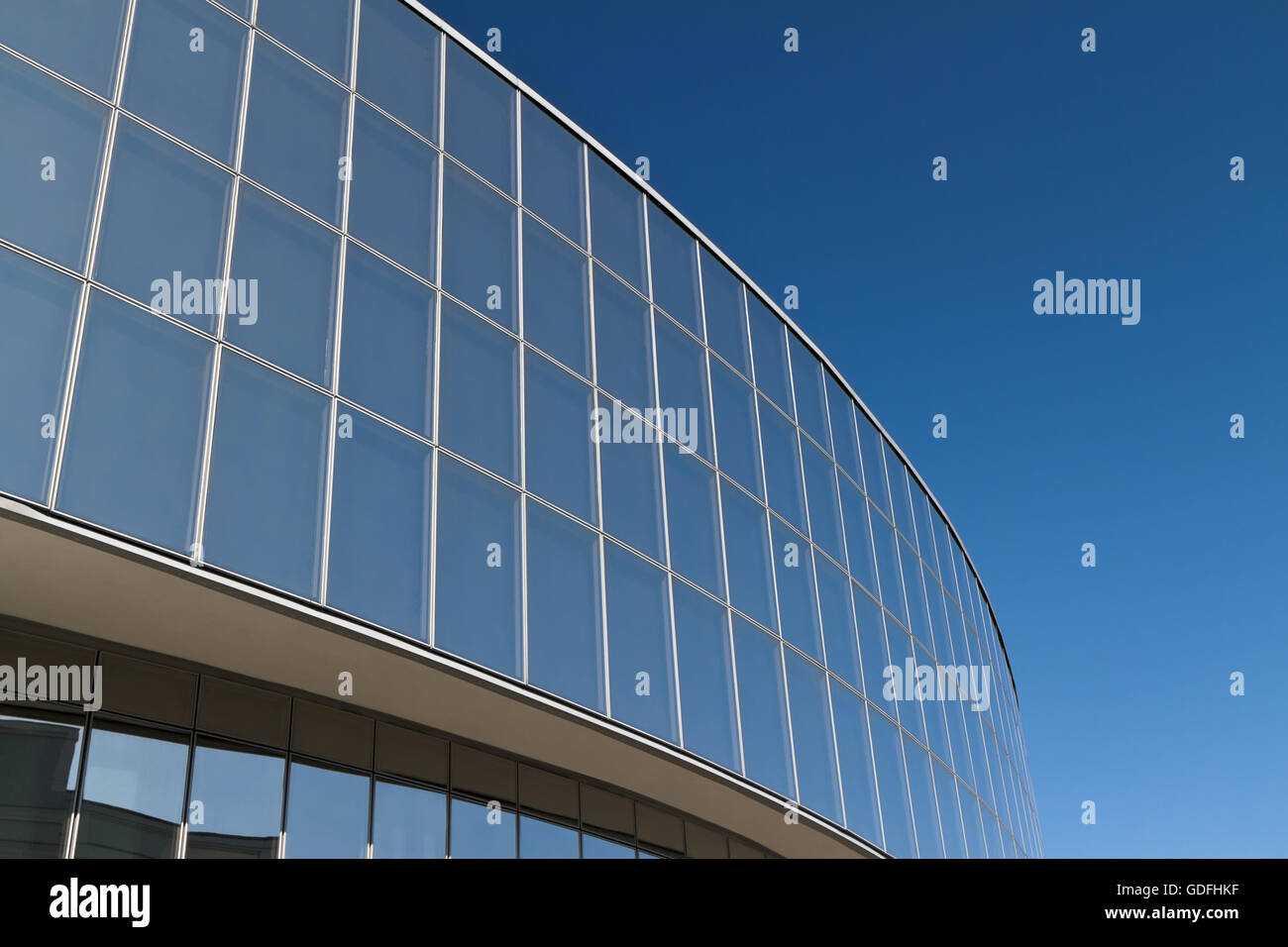 Modern office building with clear blue sky Stock Photo - Alamy