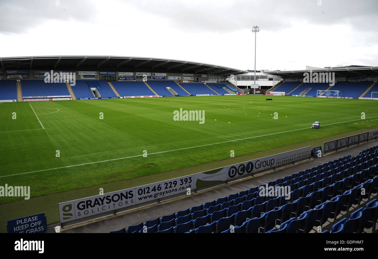 General view of the Proact Stadium, Chesterfield. PRESS ASSOCIATION