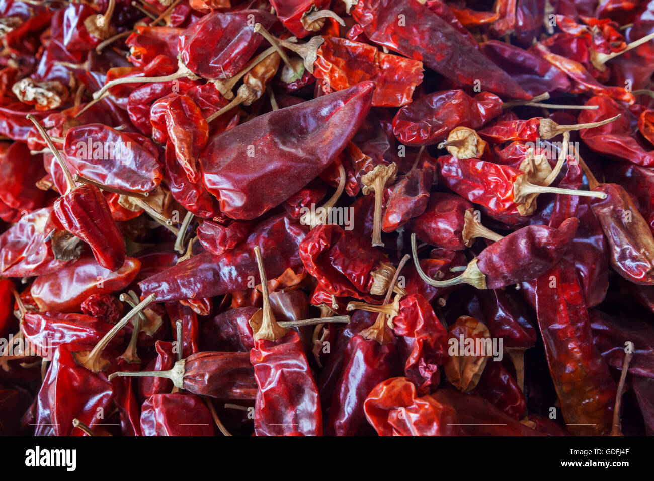 Dried red peppers (chili), closeup Stock Photo Alamy