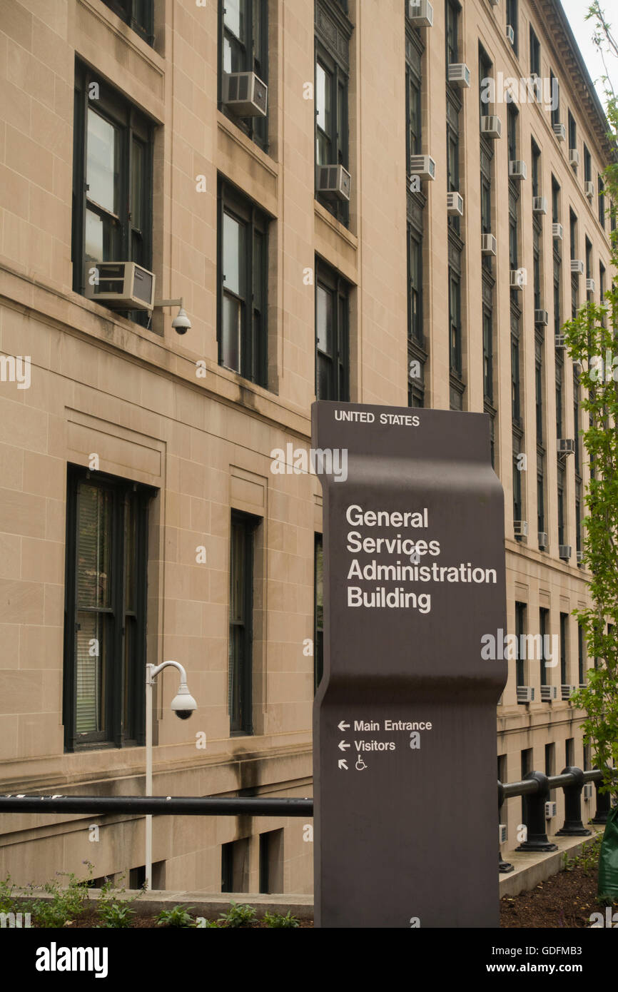 General services administrations building Washington DC Stock Photo