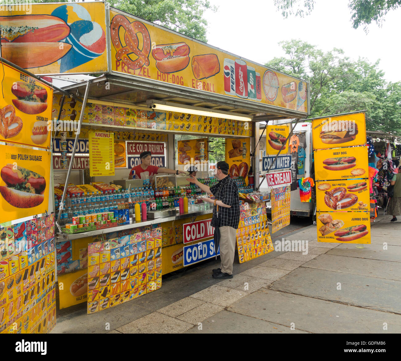 DC mall food trucks vendors Washington Stock Photo Alamy