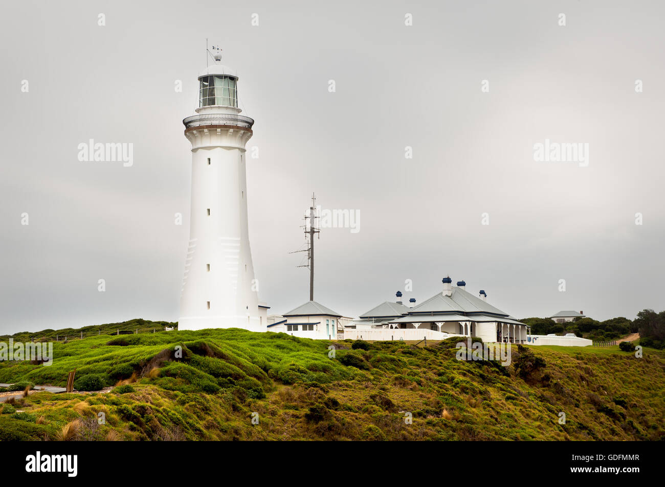 Green Cape Lighthouse in Ben Boyd National Park. Stock Photo