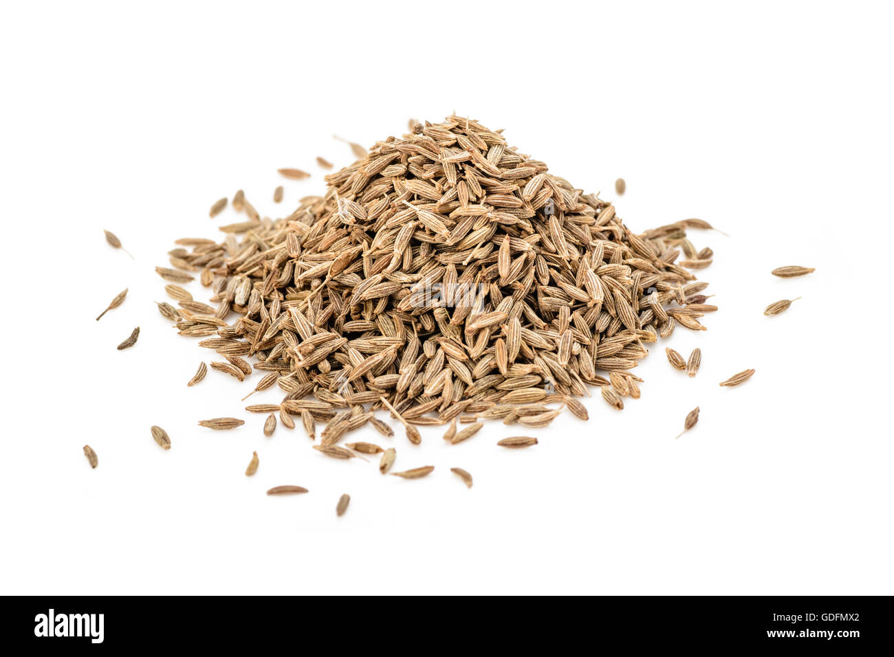 cumin seeds on the white background Stock Photo - Alamy