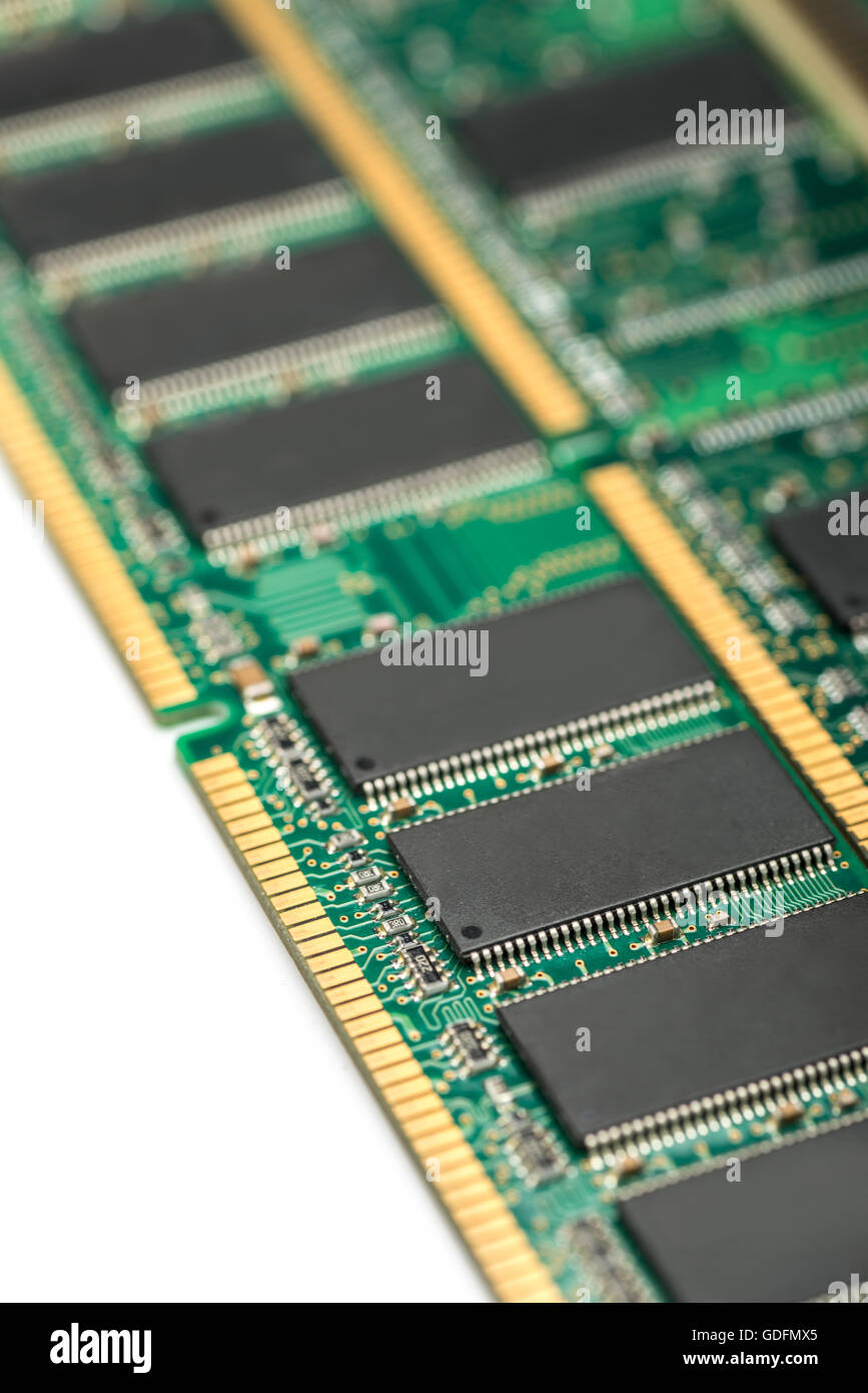 close up of memory module Stock Photo