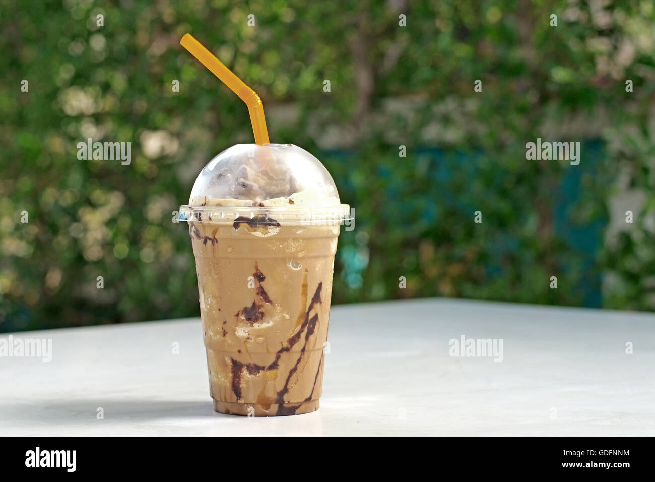 Iced Coffee In Takeaway Cup Stock Photo - Download Image Now - Iced Coffee,  Cold Temperature, White Background - iStock