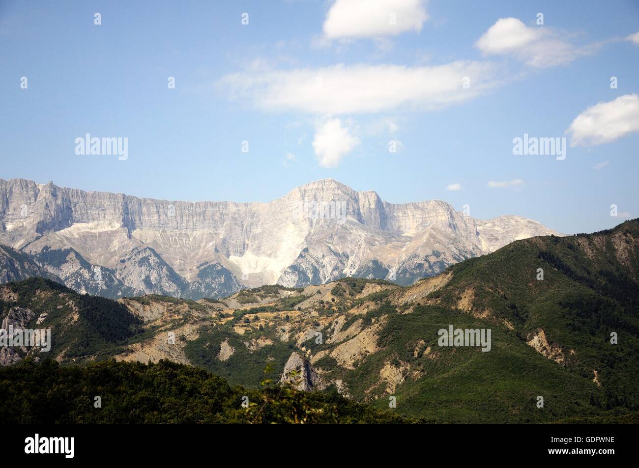 A view of Nemerçkë mountain in southern Albania Stock Photo - Alamy