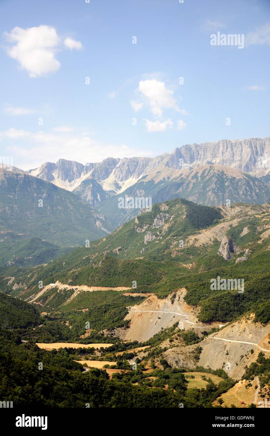 A view of Nemerçkë mountain in southern Albania Stock Photo - Alamy